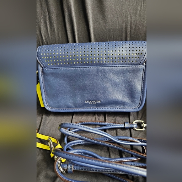 Coach Legacy Penny Crossbody – Blue & Yellow – Like New - Picture 2 of 4